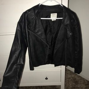 Black leather jacket